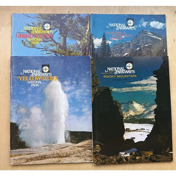 Lot of 4 National Parkways Photographic and Comprehensive Guides Vintage Travel - Picture 1 of 6